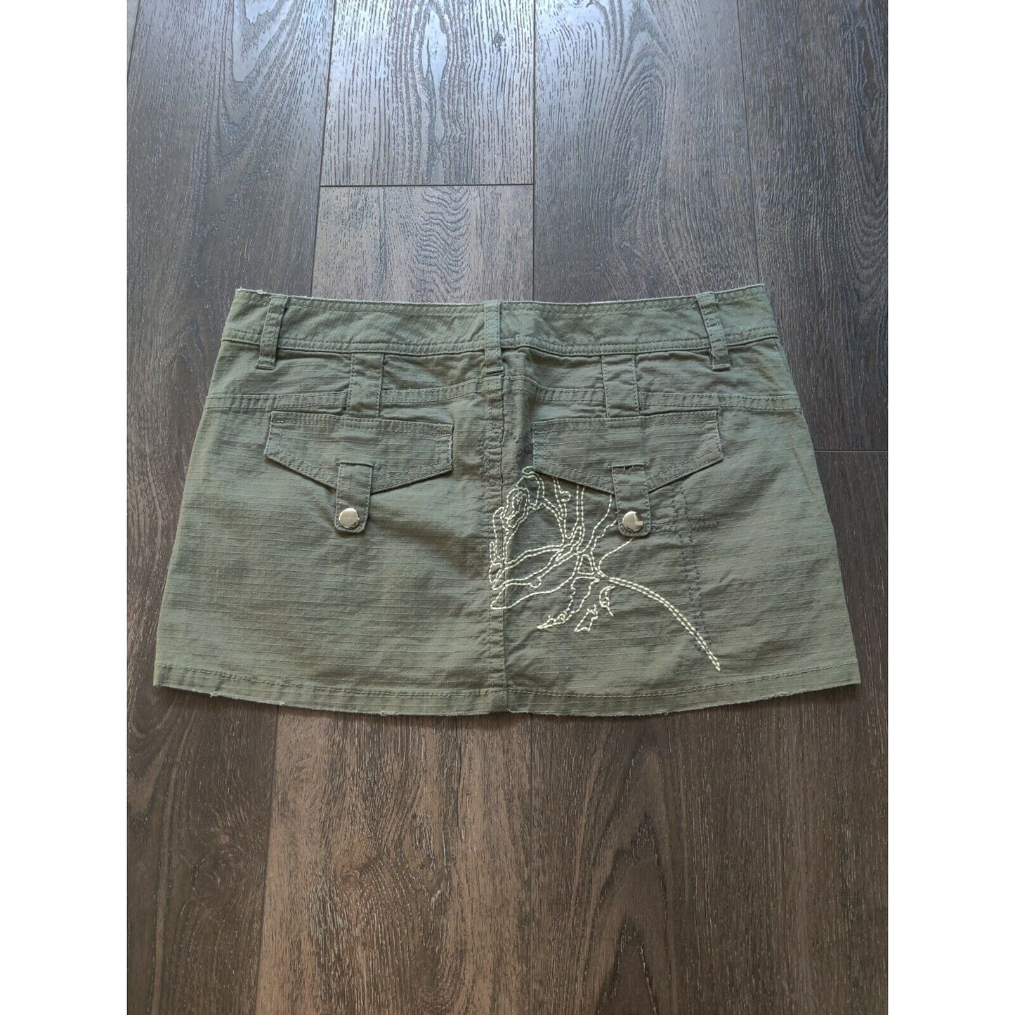 Vintage Y2K Vans Mini Skirt Size 7 Olive Green