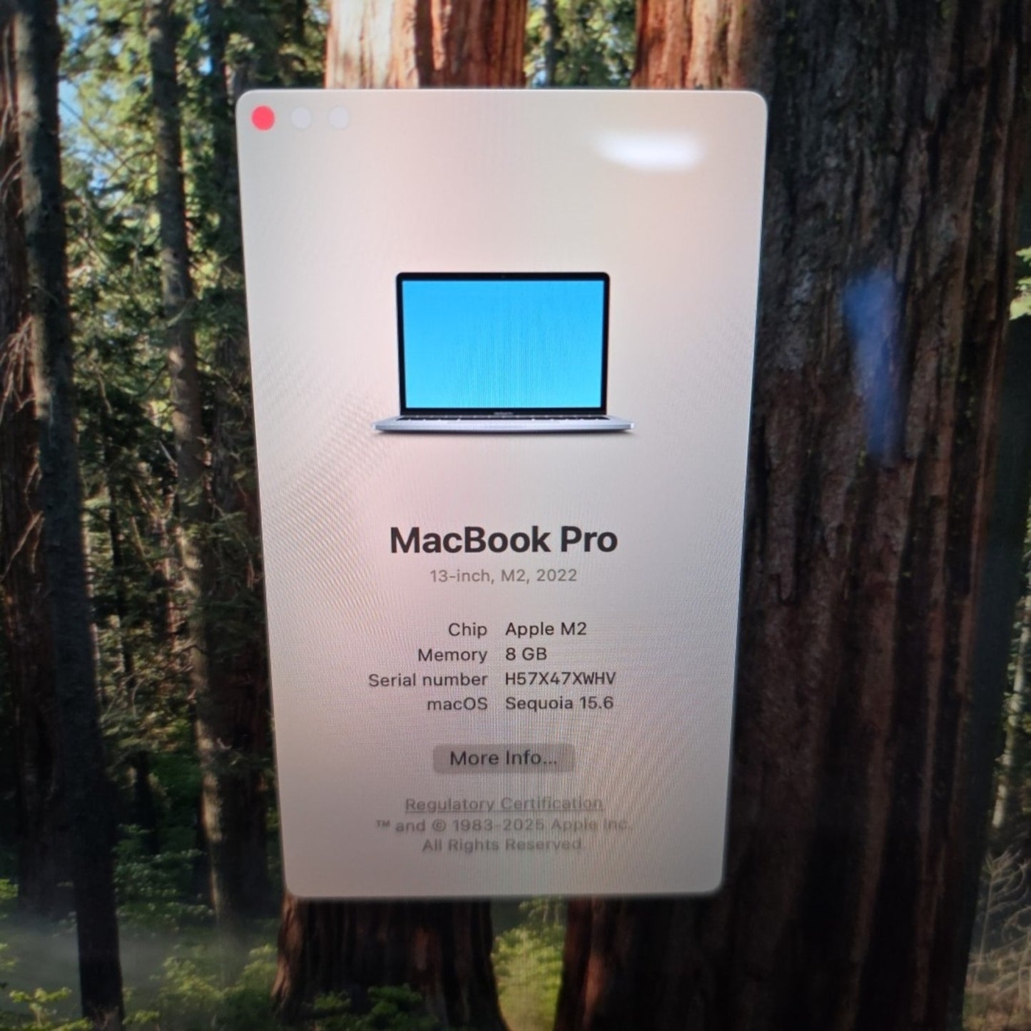 2022 Apple MacBook Pro 13.3" M2 8C GPU 3.5GHz 8GB RAM 512GB SSD A2338 L117