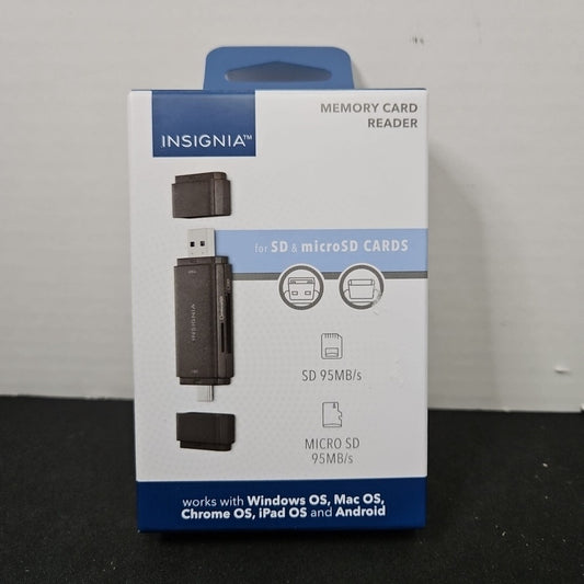 Insignia USB-C/USB 3.0 to SD and microSD Memory Card Reader