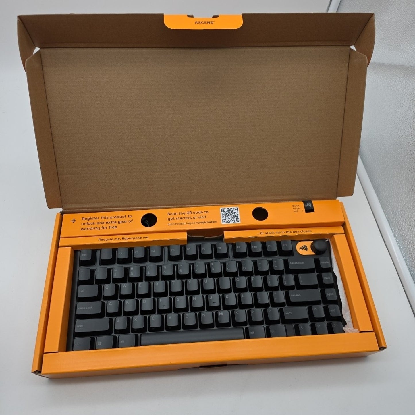 Glorious - GMBK 75% Wired Membrane Gaming Keyboard with Swappable MX-Compatible