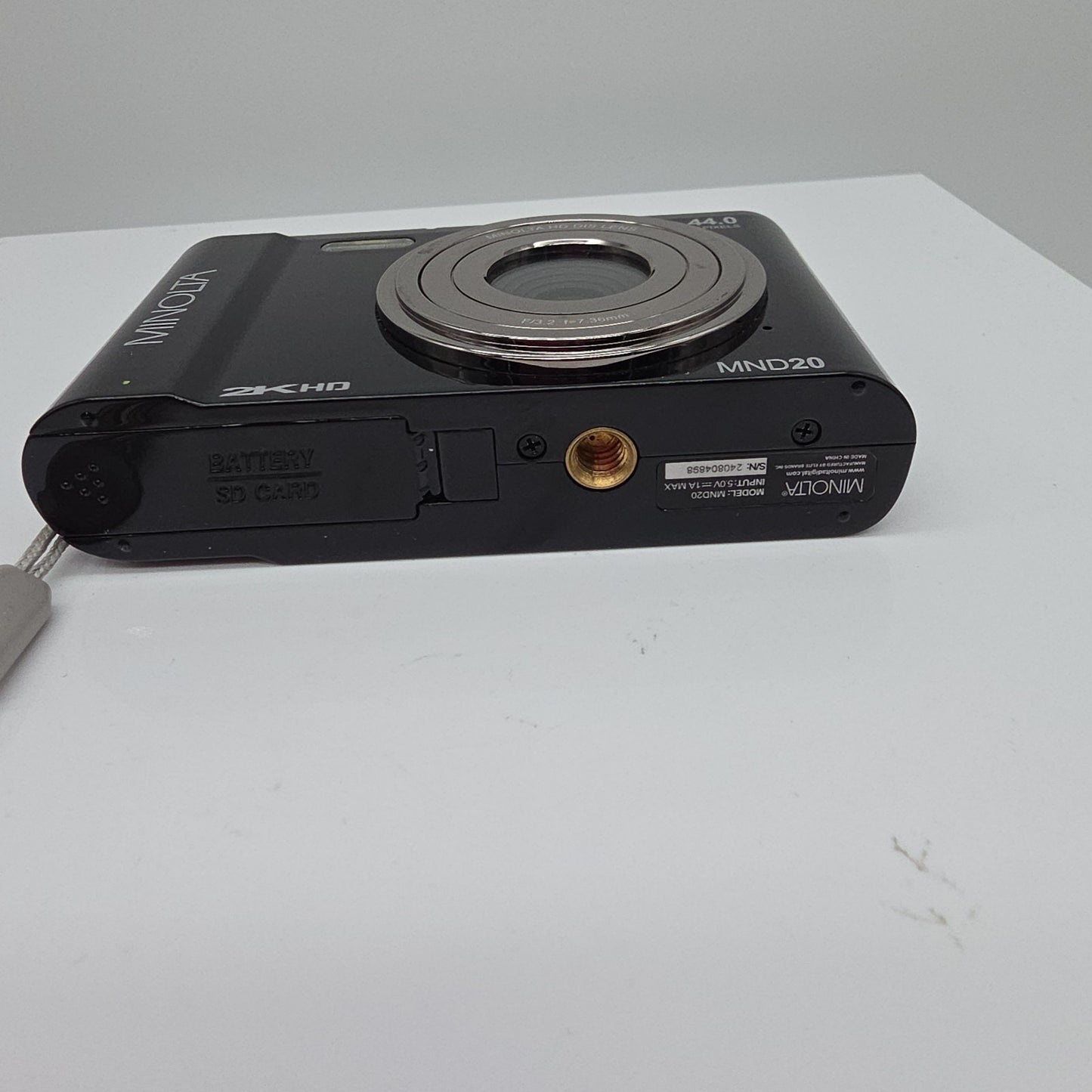 Minolta MND20 44MP Digital Camera 2.7K Ultra HD Video 16X Zoom Tested Working