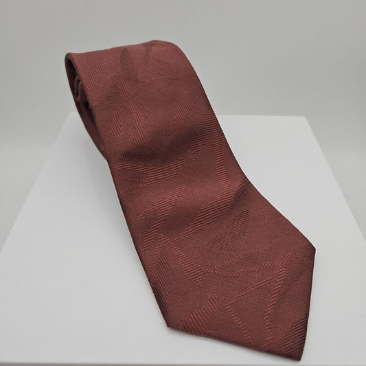 Vintage Mario Valentino Men's Tie Wine Textured 100% Silk 54"