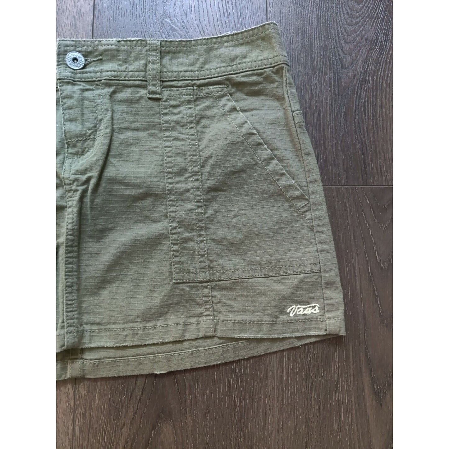 Vintage Y2K Vans Mini Skirt Size 7 Olive Green