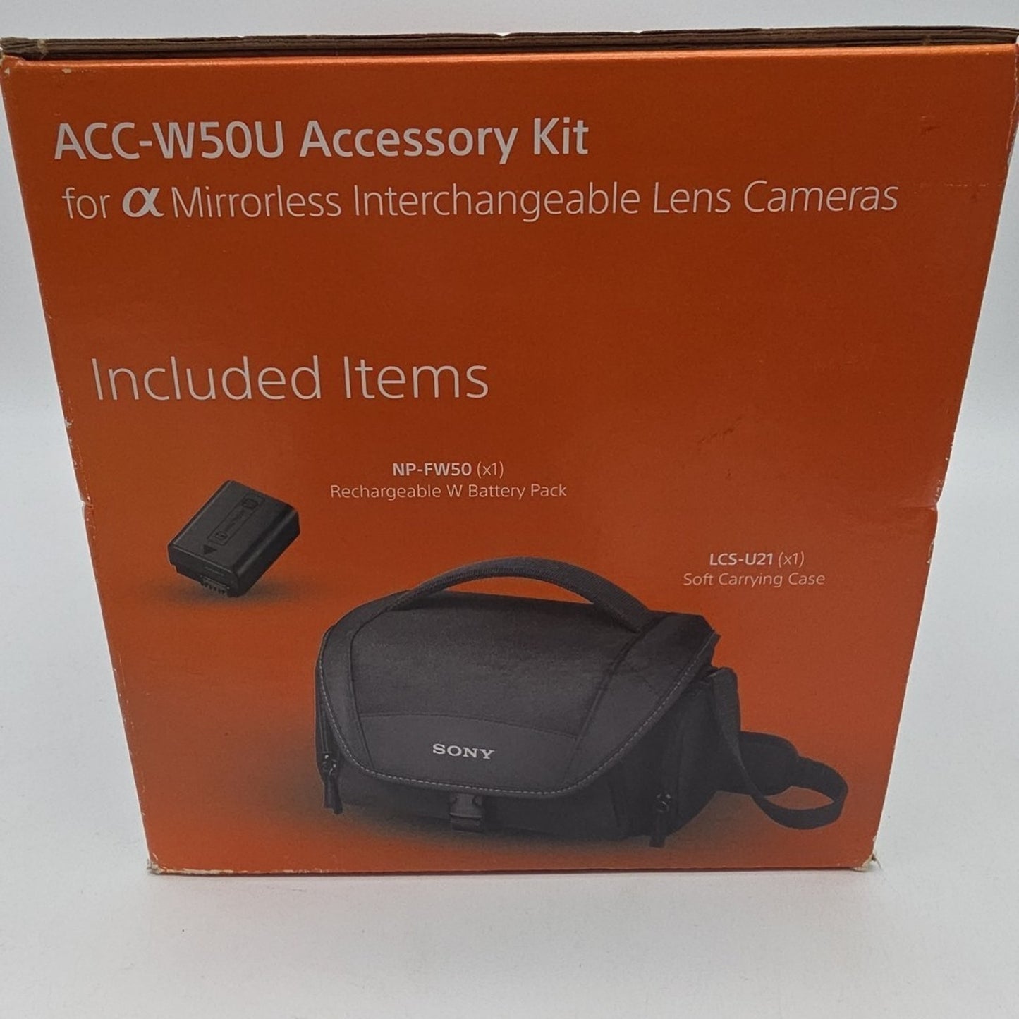 Sony ACC-W50U W Series Battery and Soft Carrying Case Accessory Kit Black