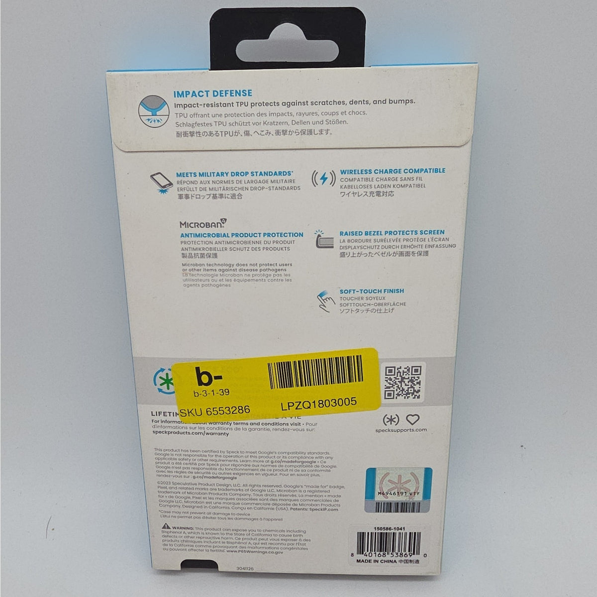 Speck ImpactHero Slim Case Google Pixel 8 - Black OPEN BOX