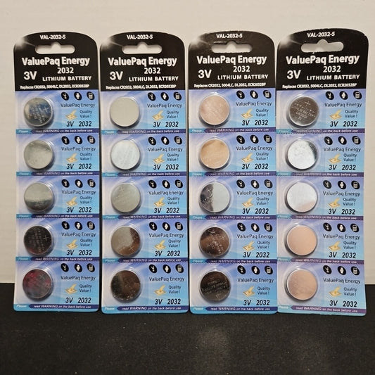 Dantona VAL-2032-5 Energy 2032 Lithium Coin Cell Batteries, 20 pk