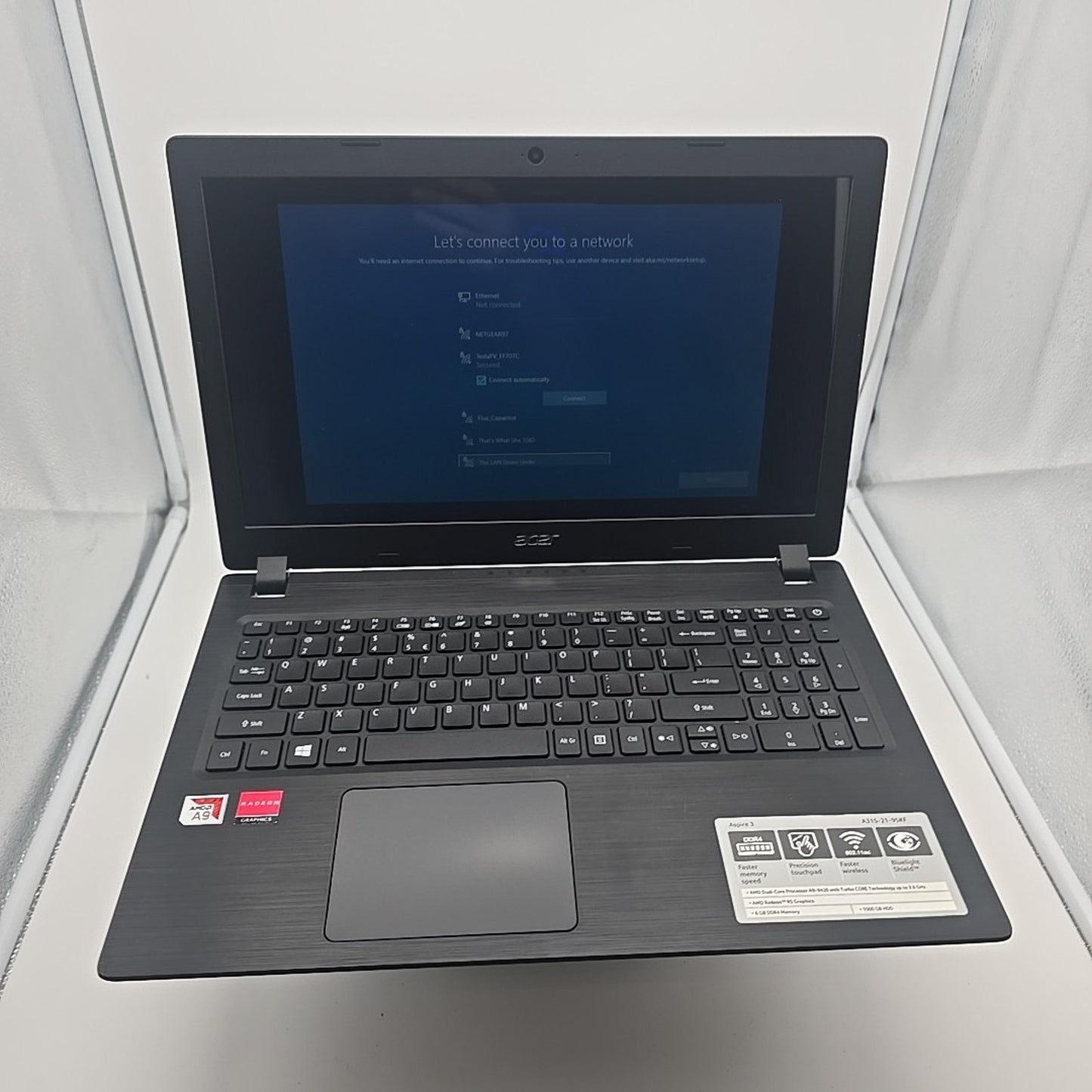 Acer Aspire 3 A315-21-95KF 15.6" 1 TB,AMD A9 3.40 GHz,6 GB + Charger Black