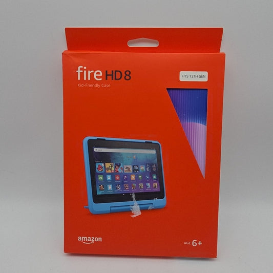 Amazon Kid-Friendly Case w/ Stand for Fire HD 8 Tablet 2022 Release Cyber Sky