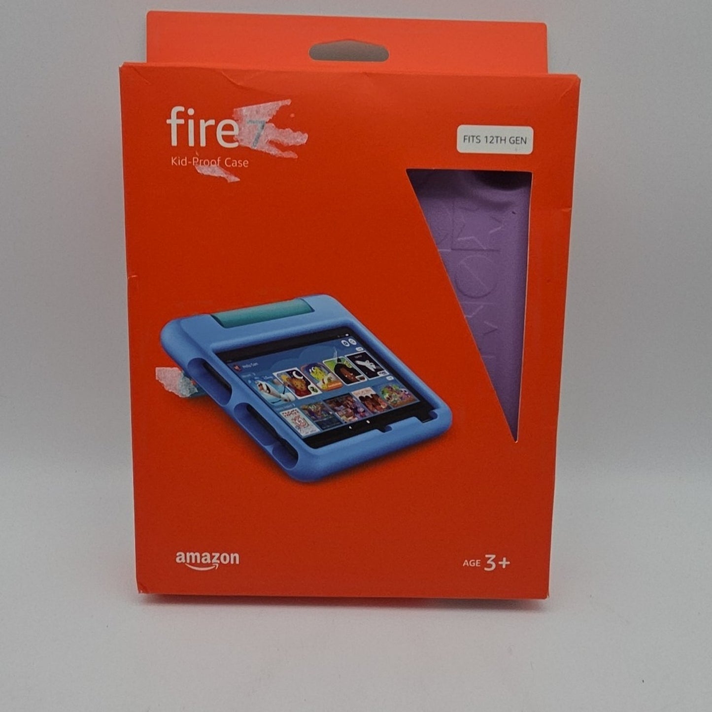 Amazon Kid-Proof Case for Fire 7 Tablet Works w/12th Gen tablet 2022 Purple