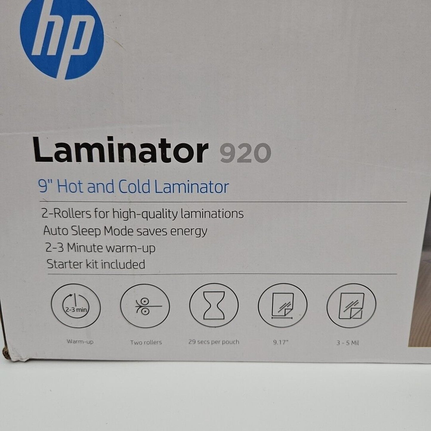 HP - Hot & Cold Laminator Machine, 9.2-Inch Thermal Laminator with 2 Rollers