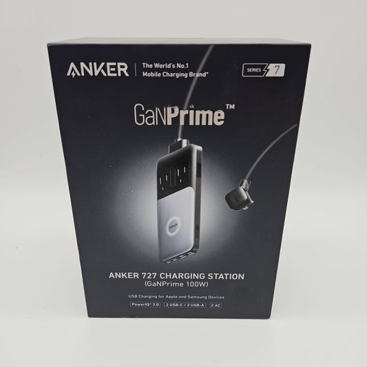 Anker - 727 GaNPrime 100W 6-Port Charging Station - A91261F1 - Black & Gray