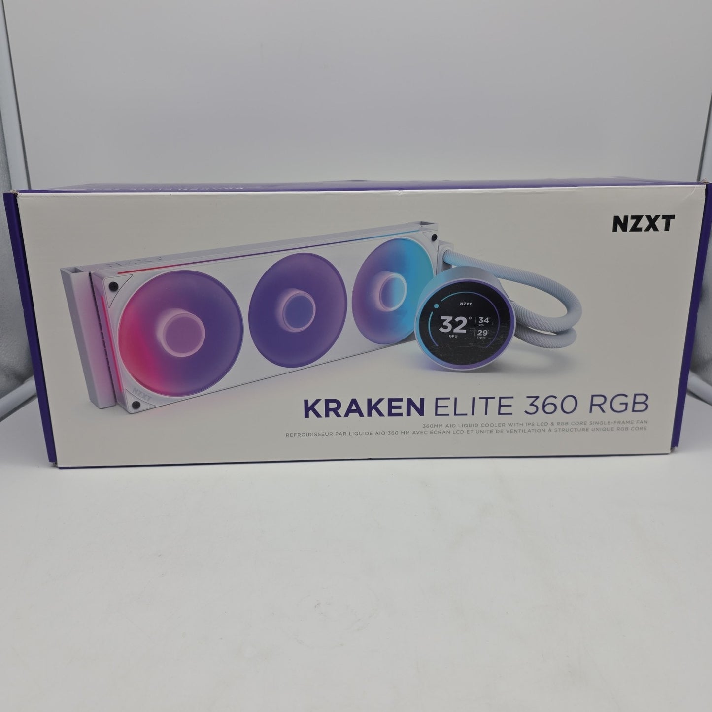 NZXT Kraken Elite 360mm 2025 RGB Liquid CPU Cooler – White USED
