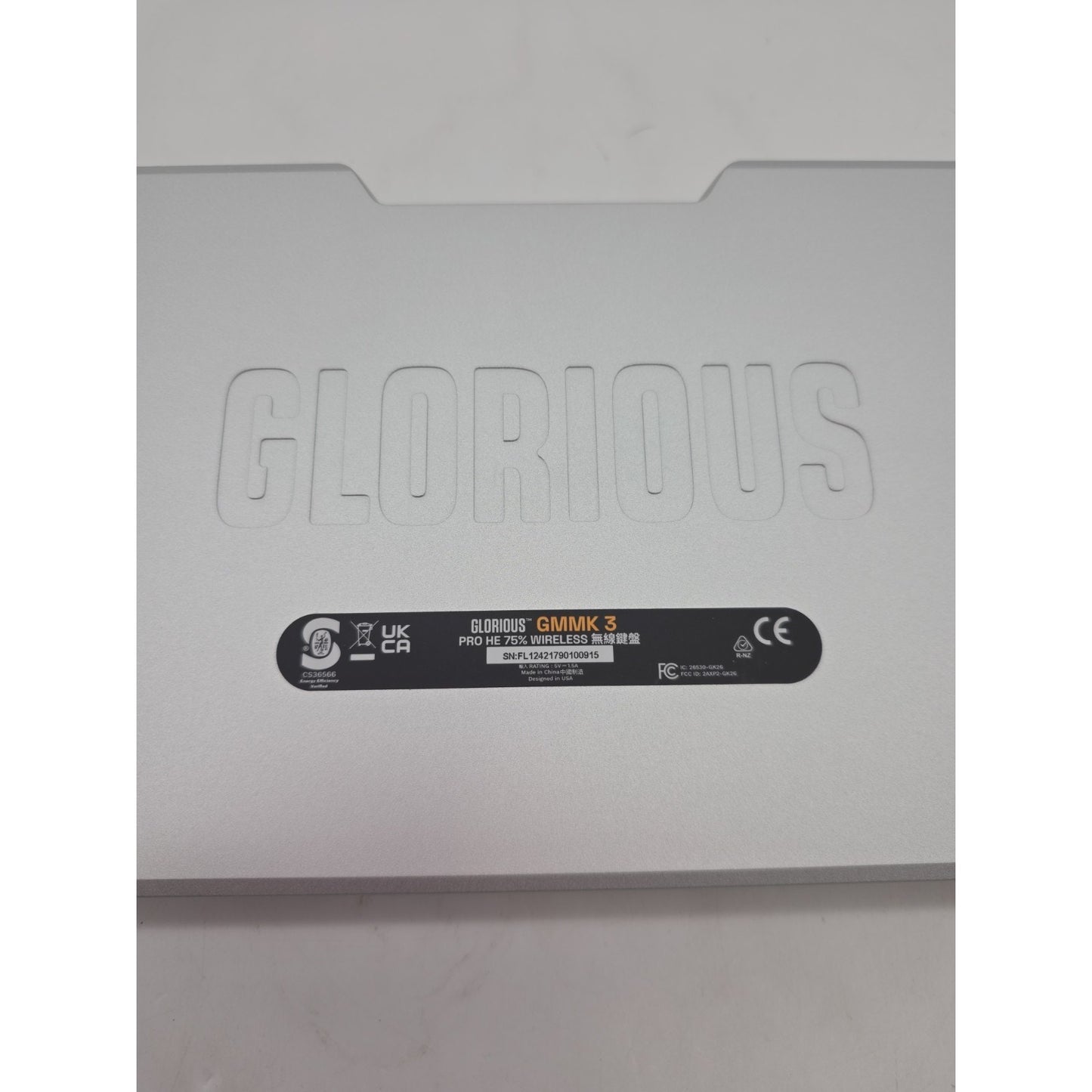 Glorious GMMK 3 PRO HE 75% Wireless Gaming Keyboard - Silver, Hall-Effect Switch