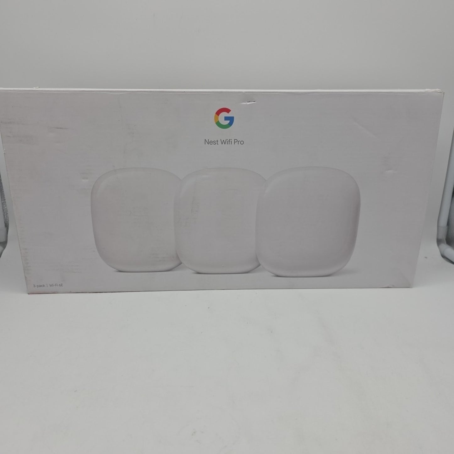 Google Nest Wifi Pro 6E 2 Port Wireless Mesh Router Pack of 3 Snow