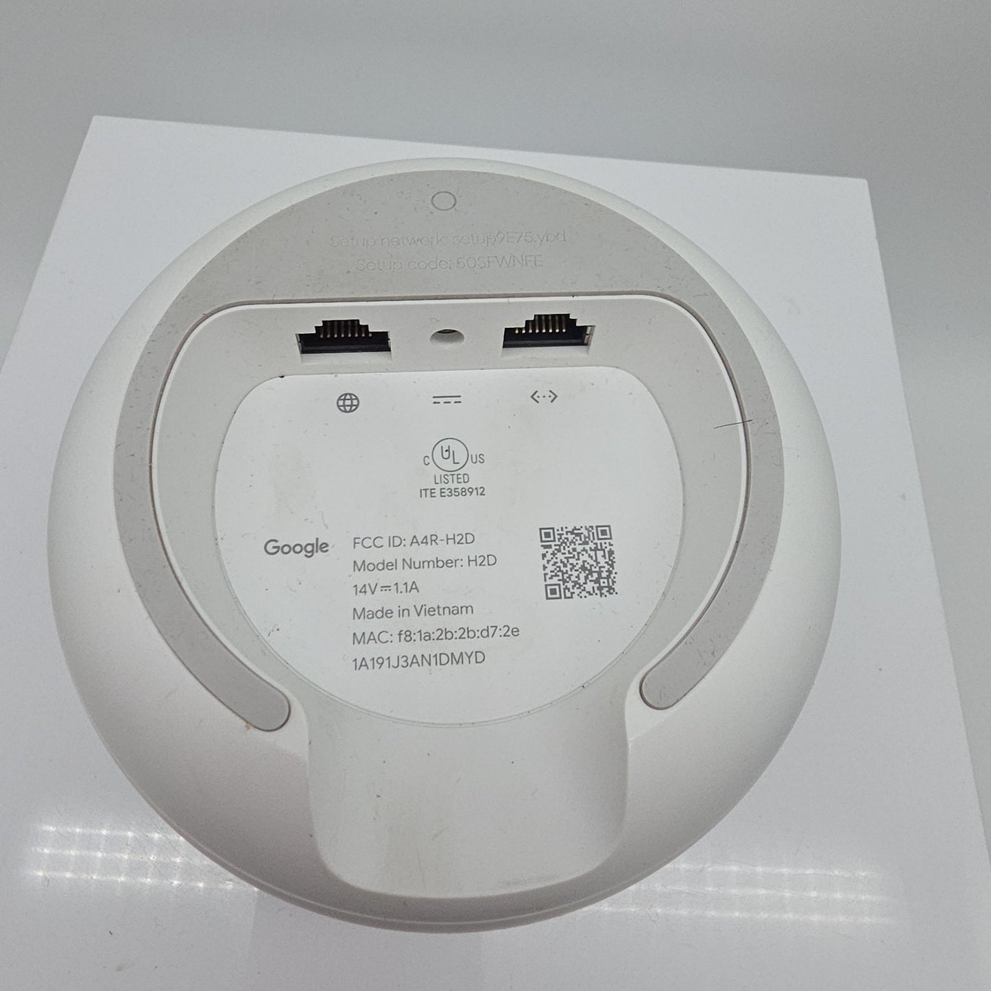 Google Nest H2D Mesh Router Node Wifi Point Range Extender White NO POWER CABLE