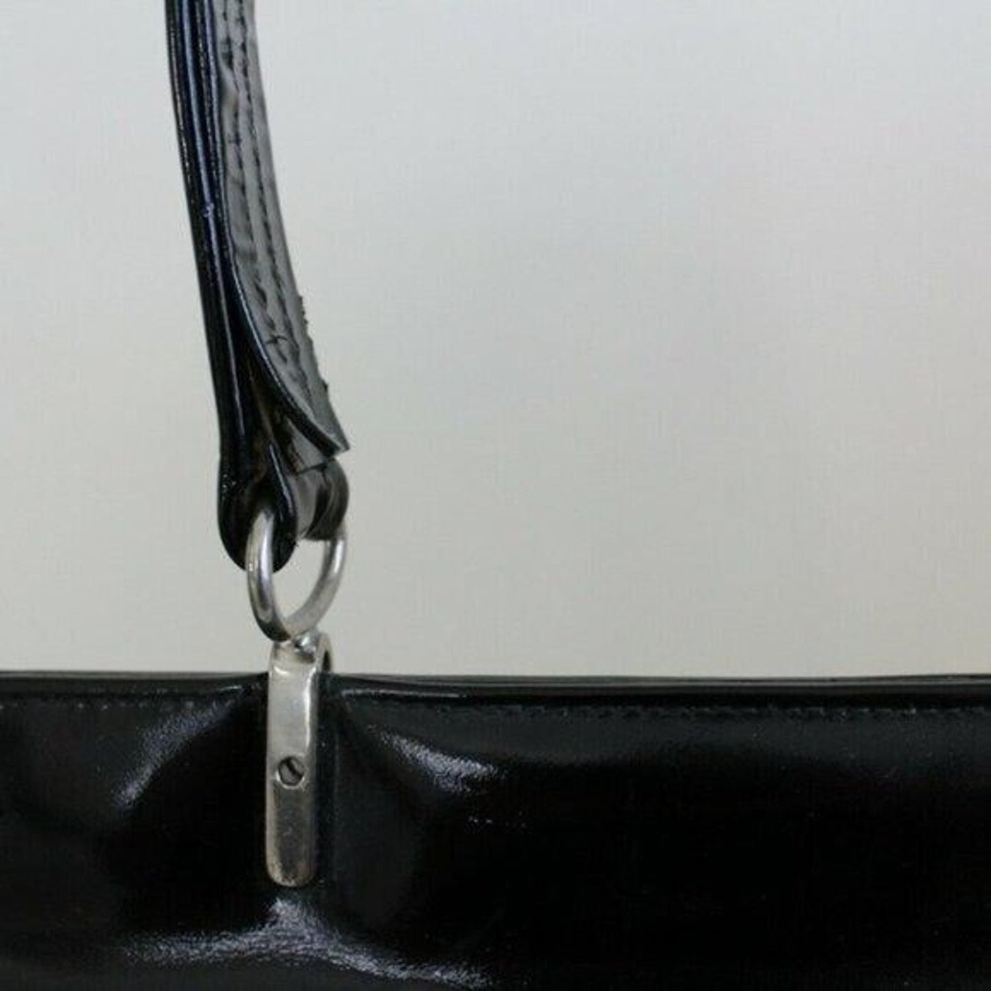 Vintage Black Patent Leather Purse Victor