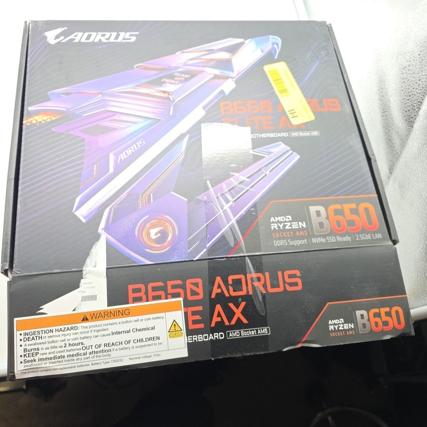 GIGABYTE B650 AORUS ELITE AX AM5 LGA 1718 AMD B650 ATX Motherboard-Very Good