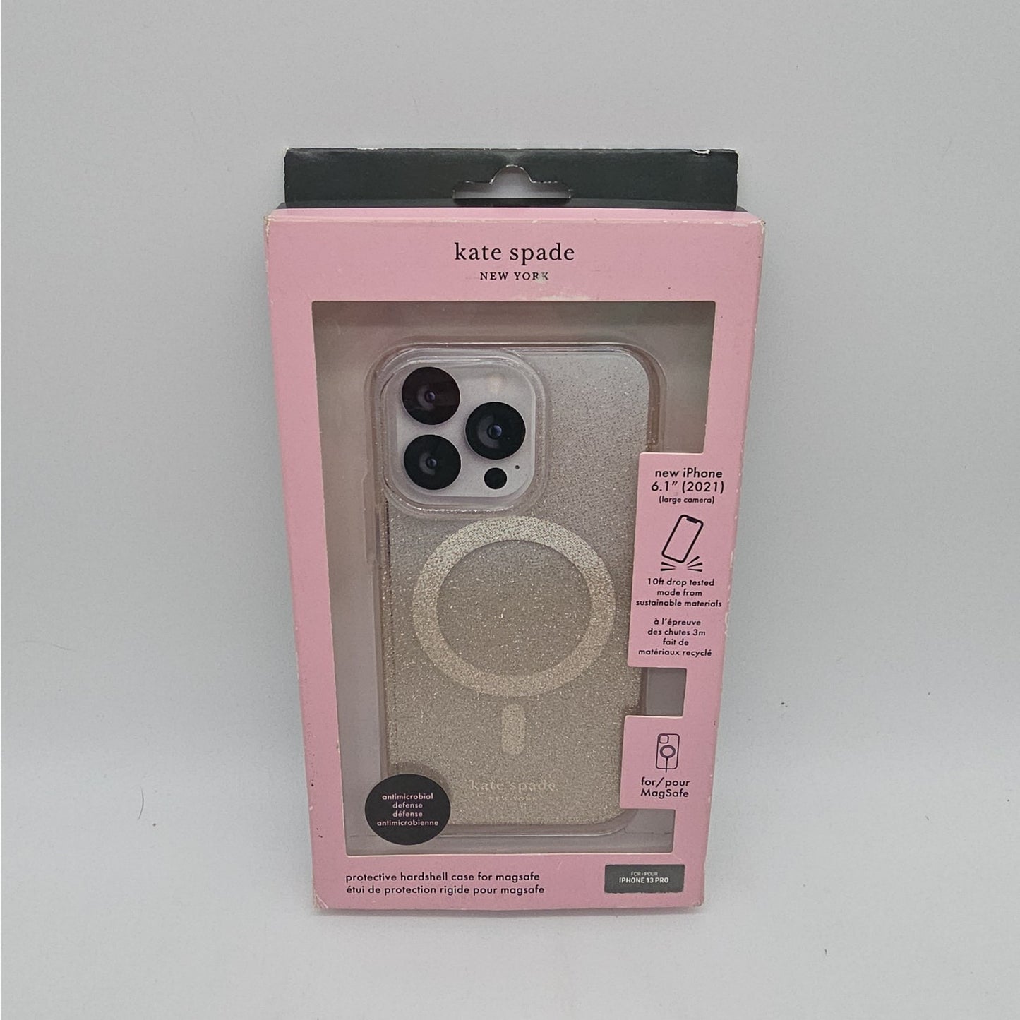 kate spade MagSafe Case iPhone 13 Pro Champagne Glitter